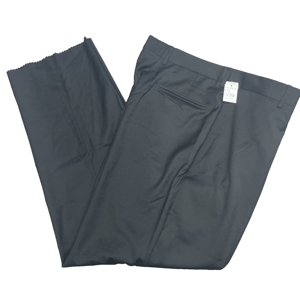 Jos A Bank Men 36x29 Black Dress Pants Flat Front No hem Front Lined Lightweight